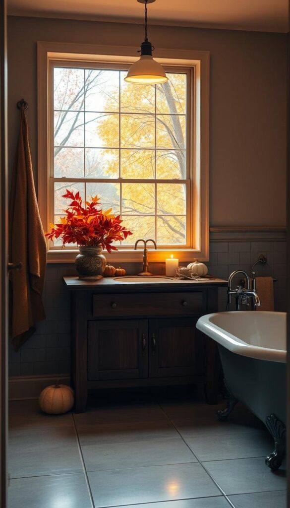 autumn-inspired bathroom design autumn-inspired bathroom design