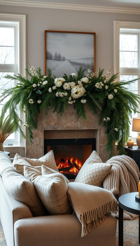 cozy winter home decor with flowers cozy winter home decor with flowers