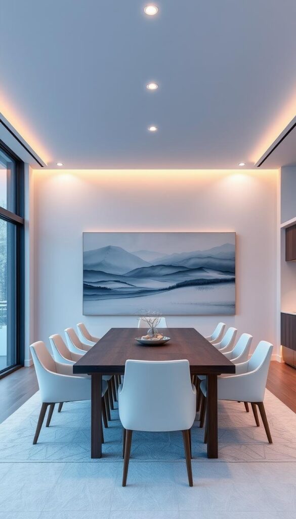 modern winter dining room design modern winter dining room design