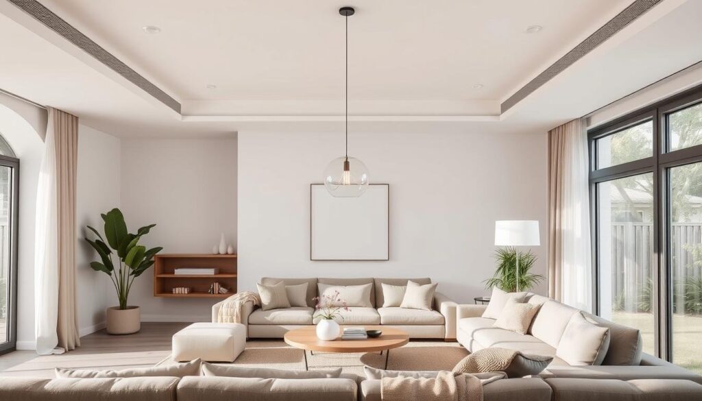 pendant lights in a minimalist living room pendant lights in a minimalist living room