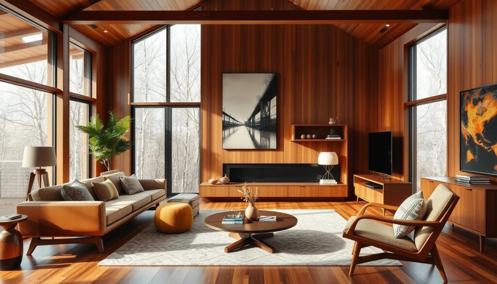 warm wood tones in MCM design warm wood tones in MCM design